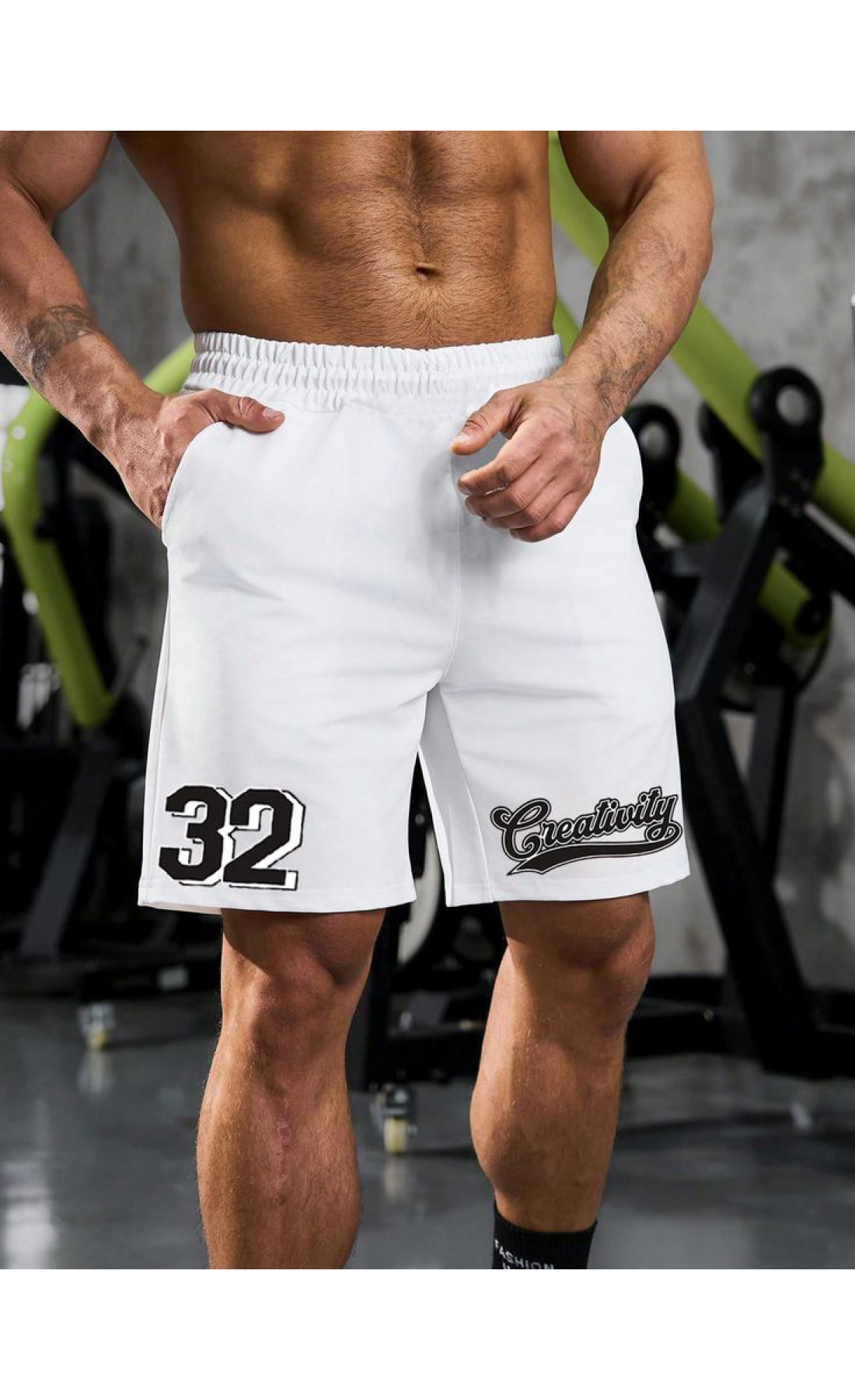 Білі чоловічі шорти з дтф