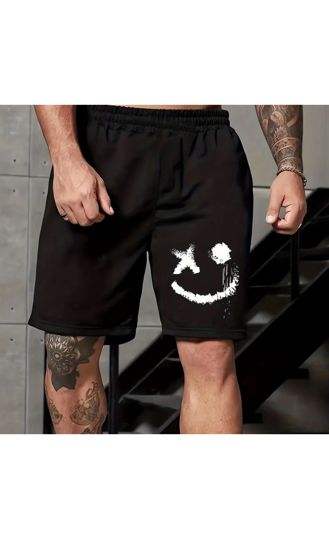 Чорні чоловічі  шорти з дтф