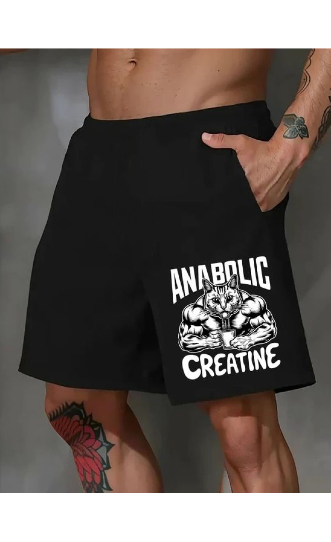 Чорні чоловічі  шорти з дтф