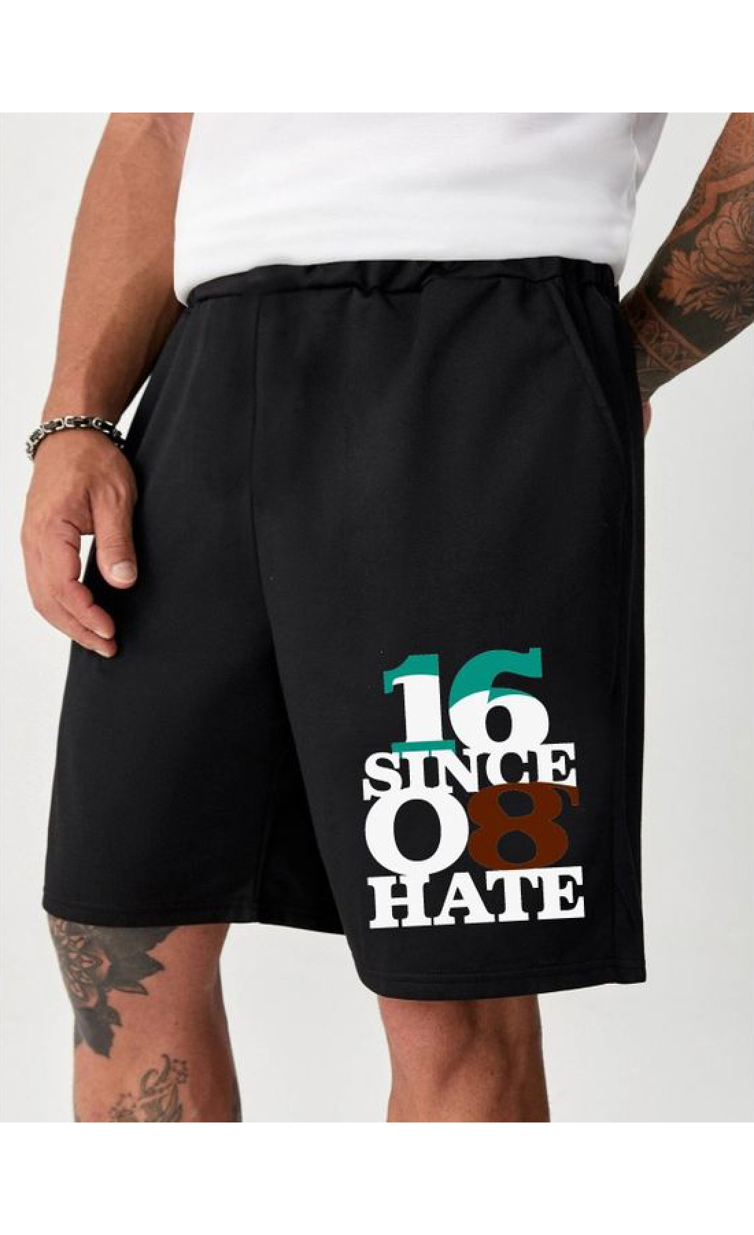 Чорні чоловічі  шорти з дтф