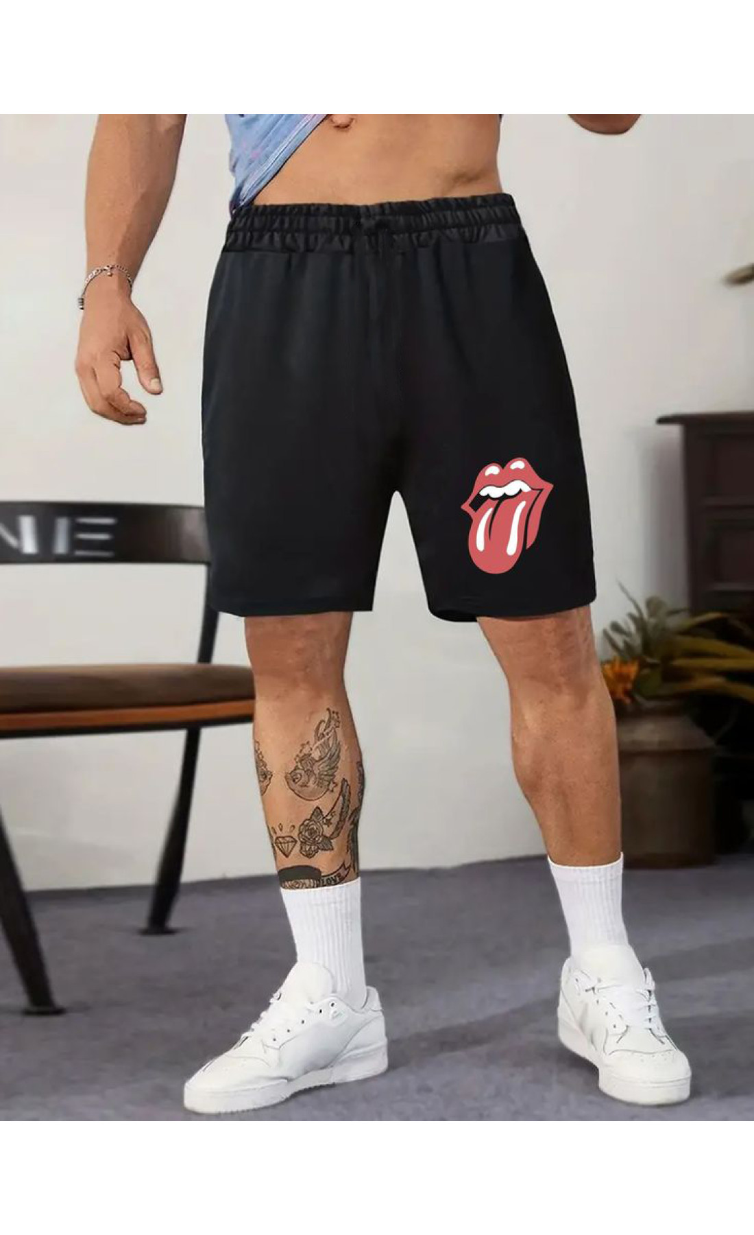 Чорні чоловічі  шорти з дтф