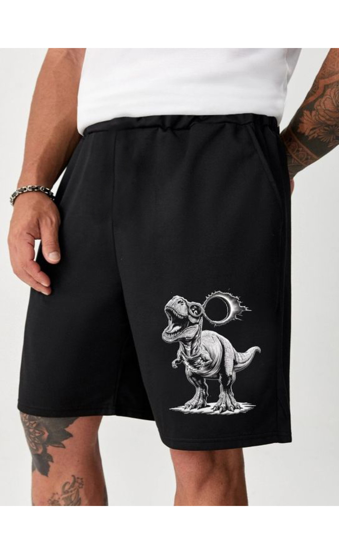 Чорні чоловічі  шорти з дтф