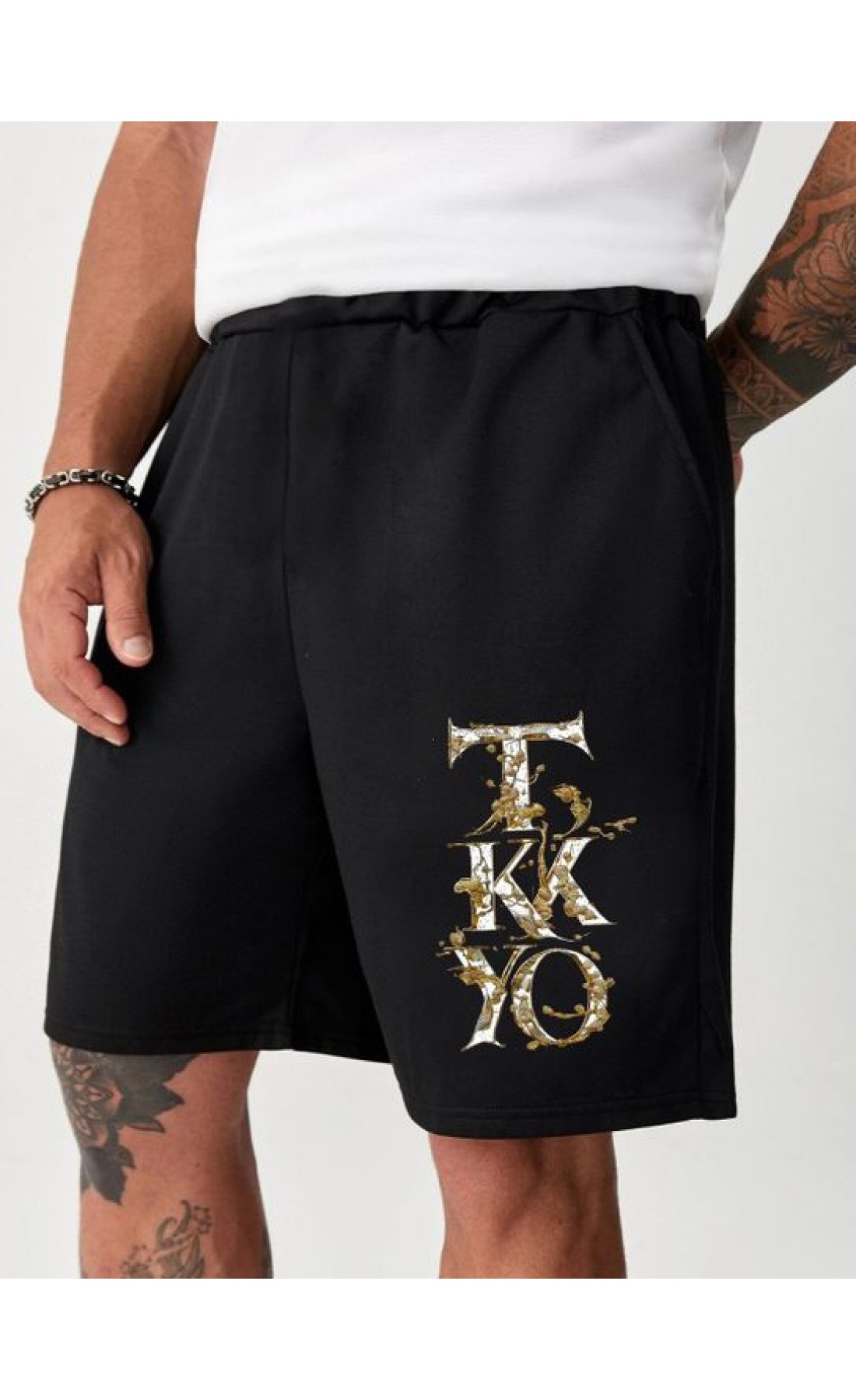 Чорні чоловічі  шорти з дтф