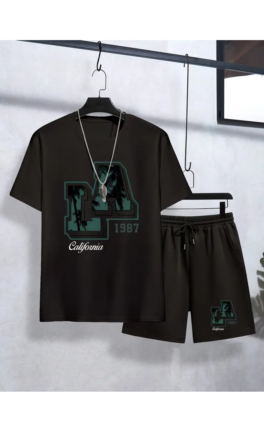 Чорний дитячий комплект футболка та шорти дтф (оверсайз)