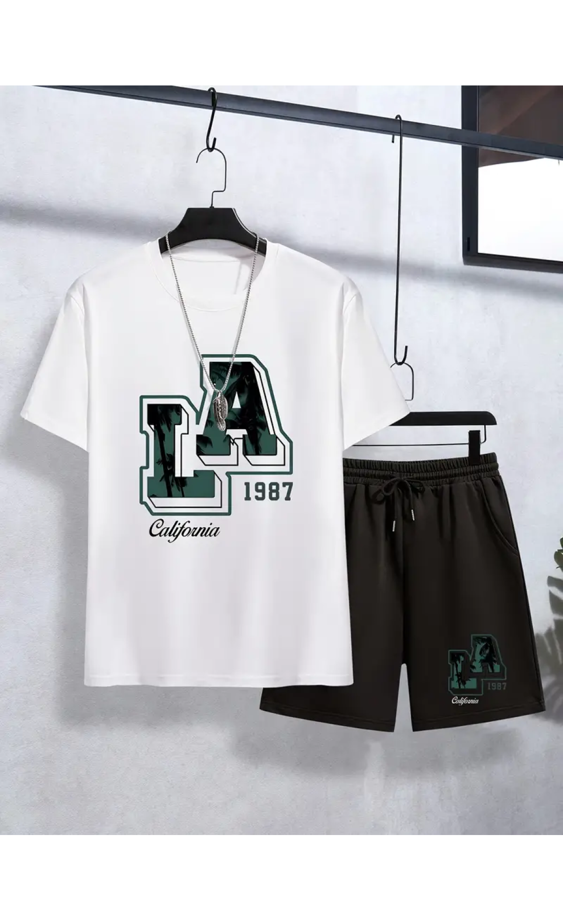 Чорно-білий дитячий комплект футболка та шорти дтф (оверсайз)