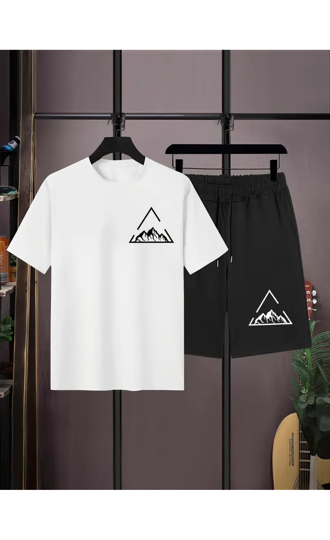 Чорно-білий дитячий комплект футболка та шорти дтф (оверсайз)