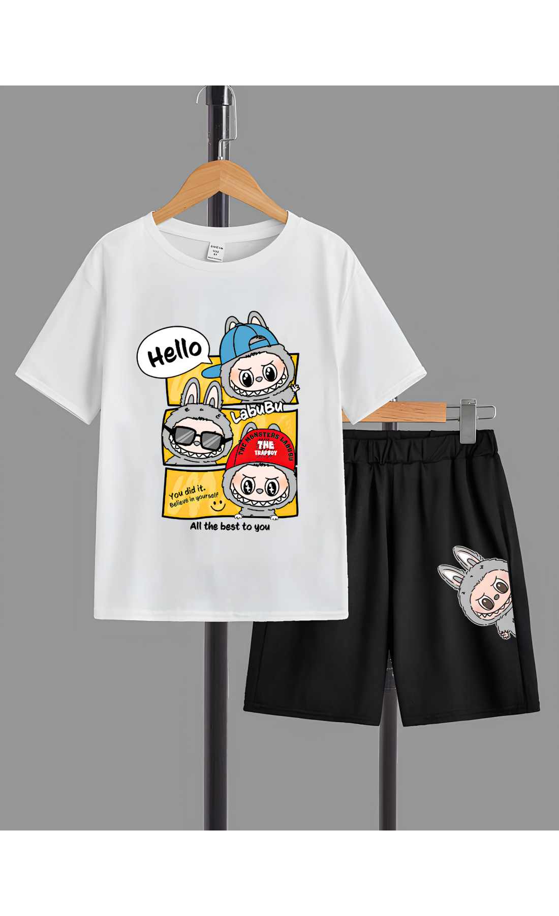 Дитячій дтф комплект оверсайз літо стильний лабубу