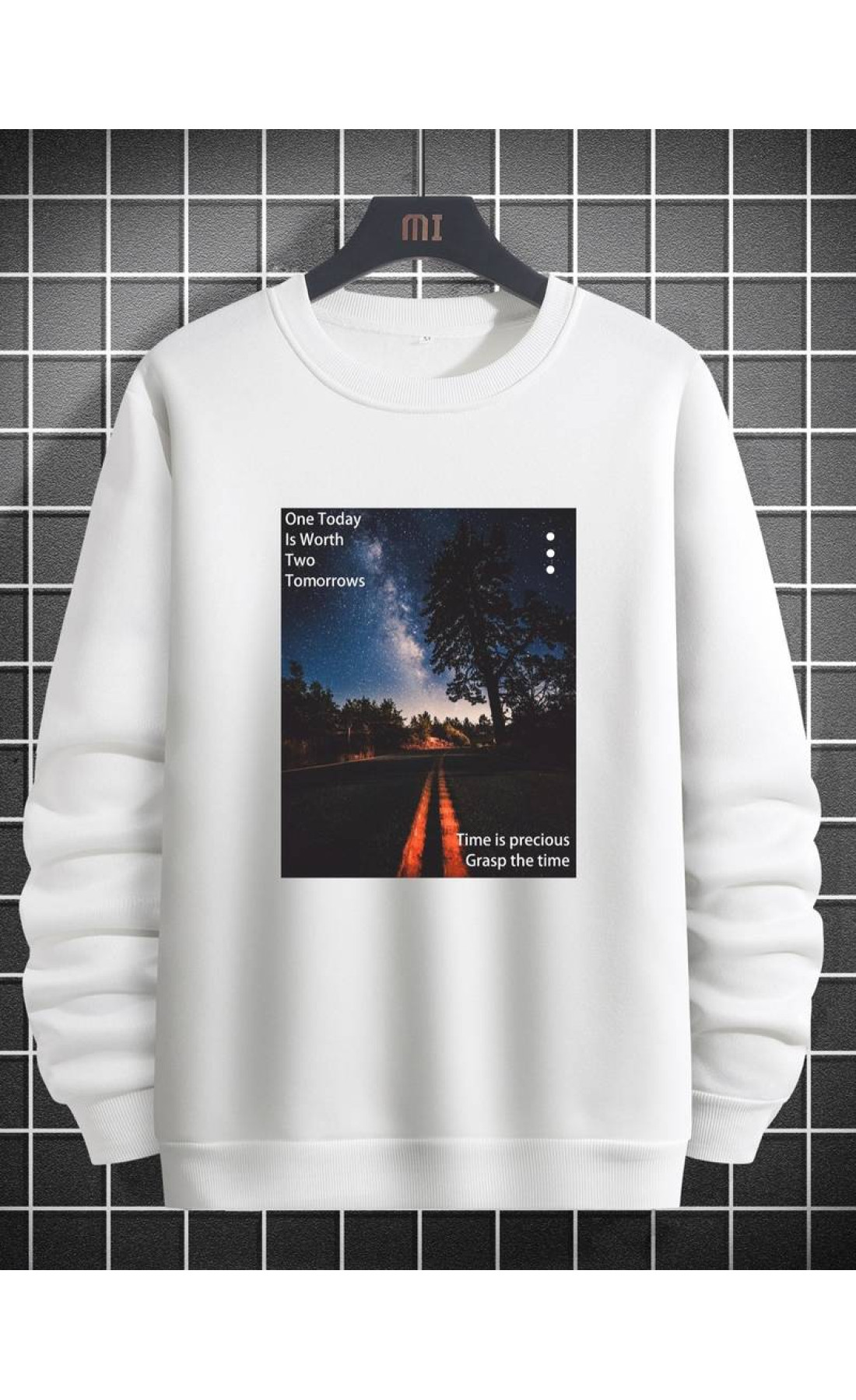 Білий чоловічий світшот оверсайз