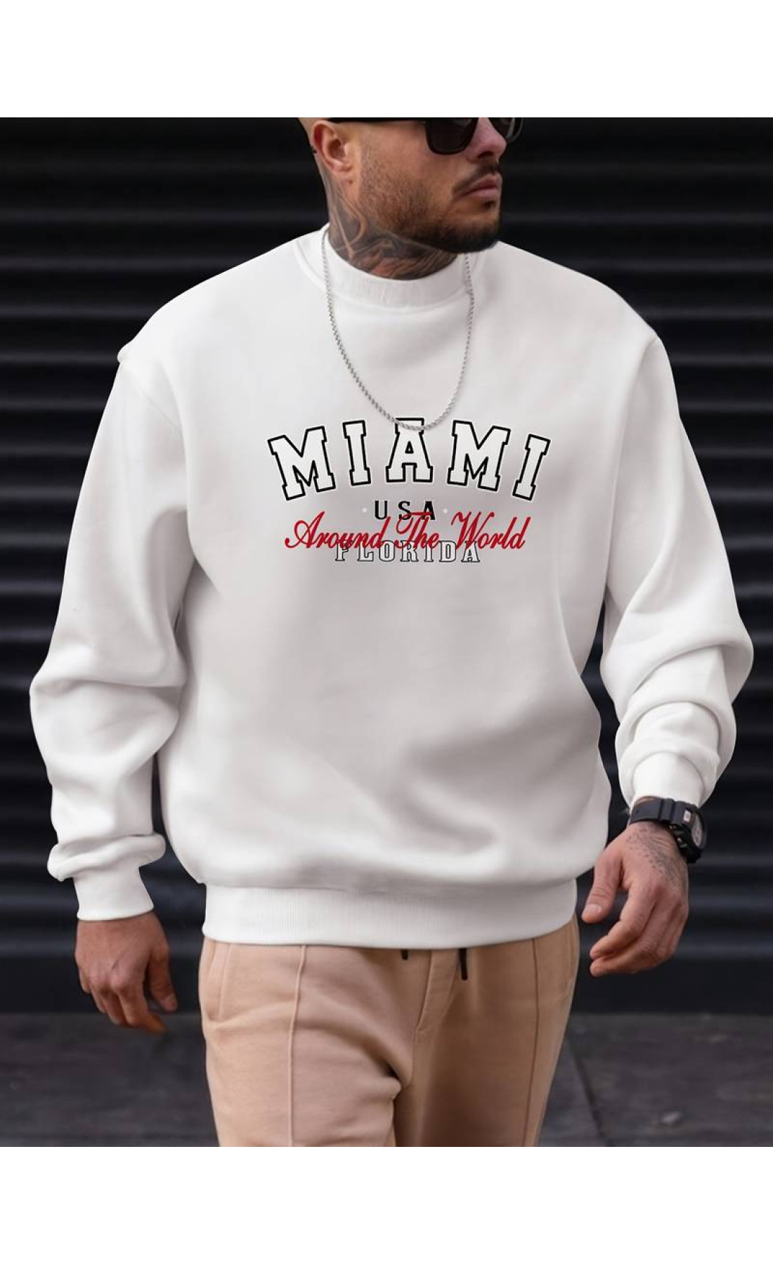 Білий чоловічий світшот оверсайз