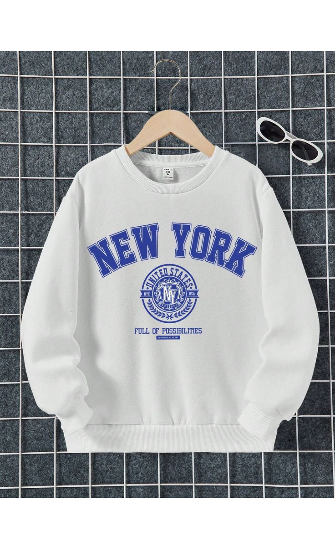 Білий чоловічий світшот оверсайз