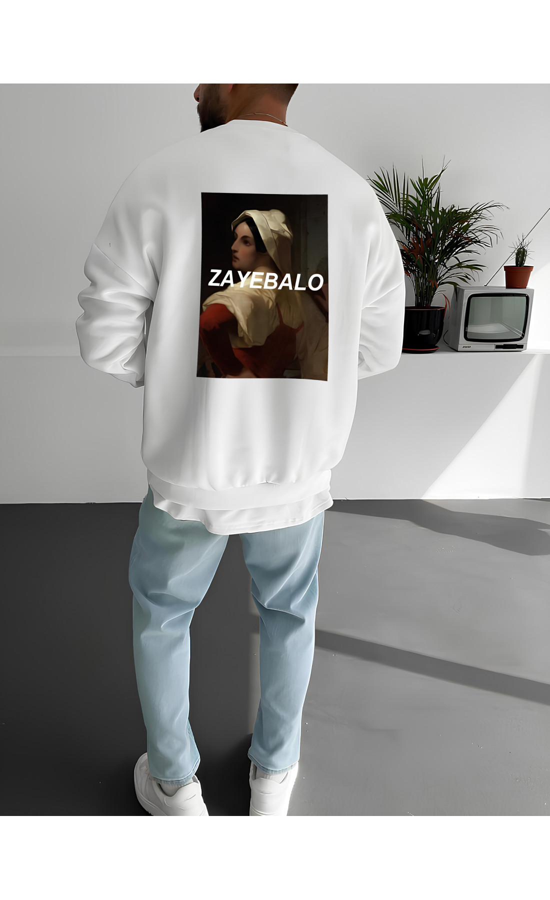 Світшот чоловічий з мечем стильний оверсайз унісекс