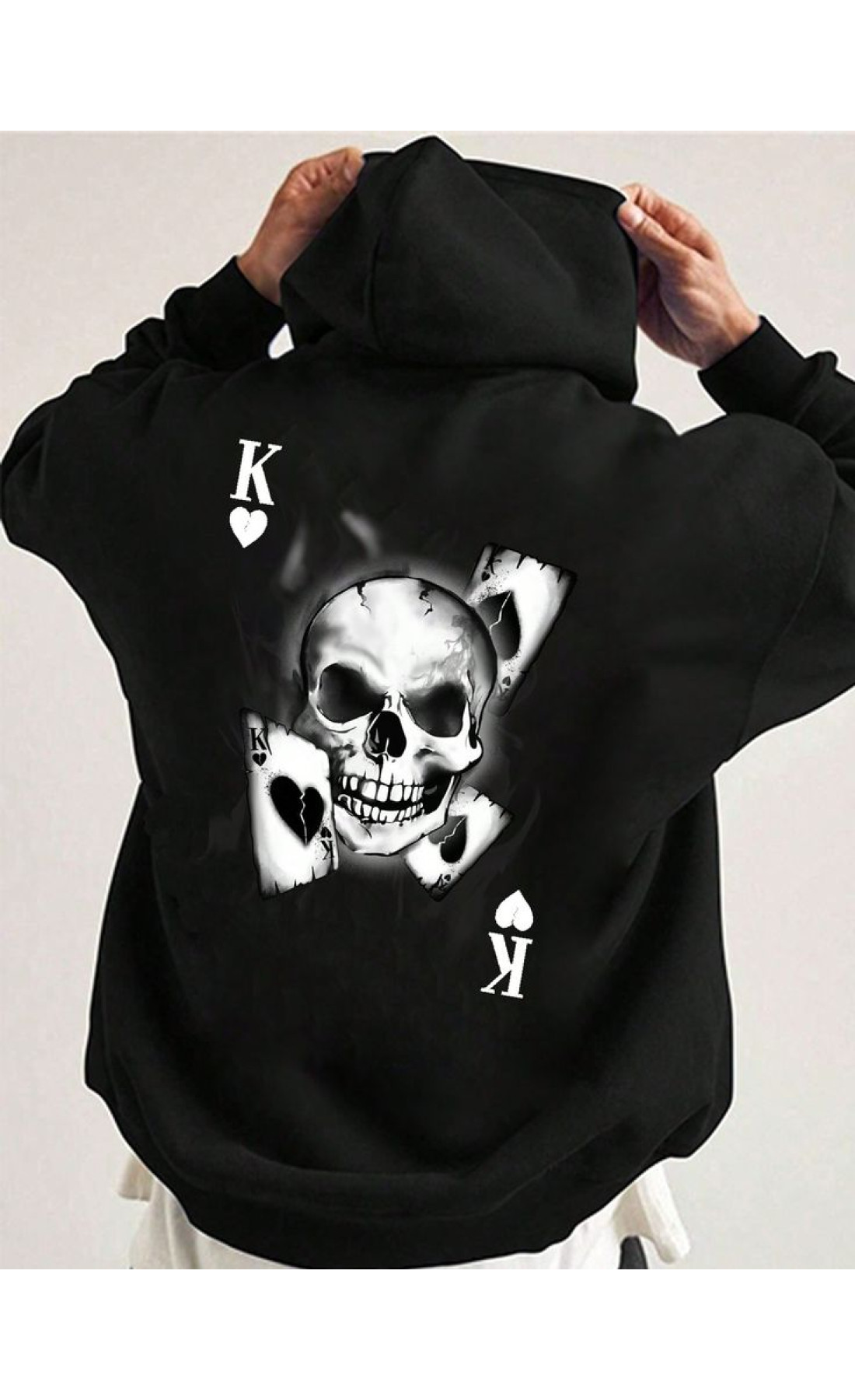 чорне чоловіче оверсайз худі з модним дизайном