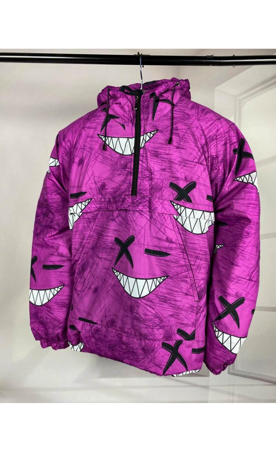 Фіолетовий принтований анорак чоловічий