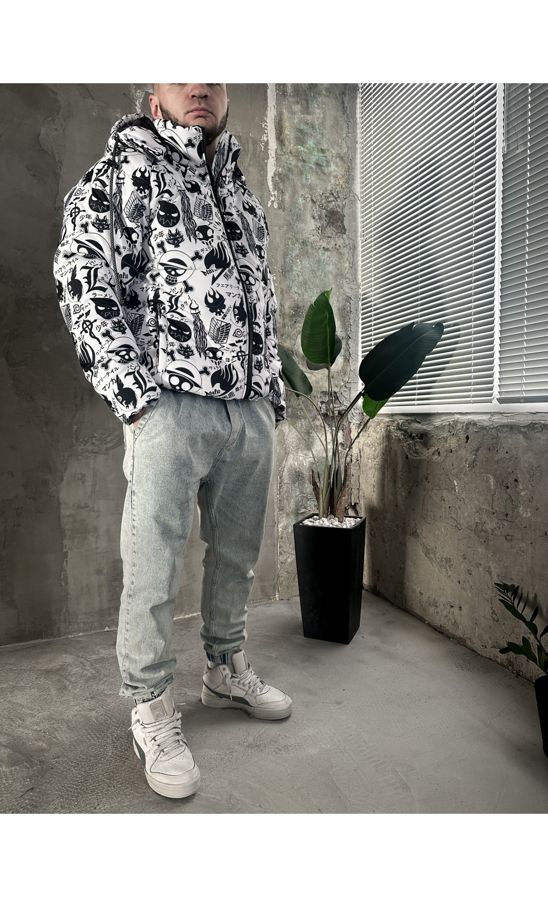 Куртка зимова зі знімним капюшоном чоловіча