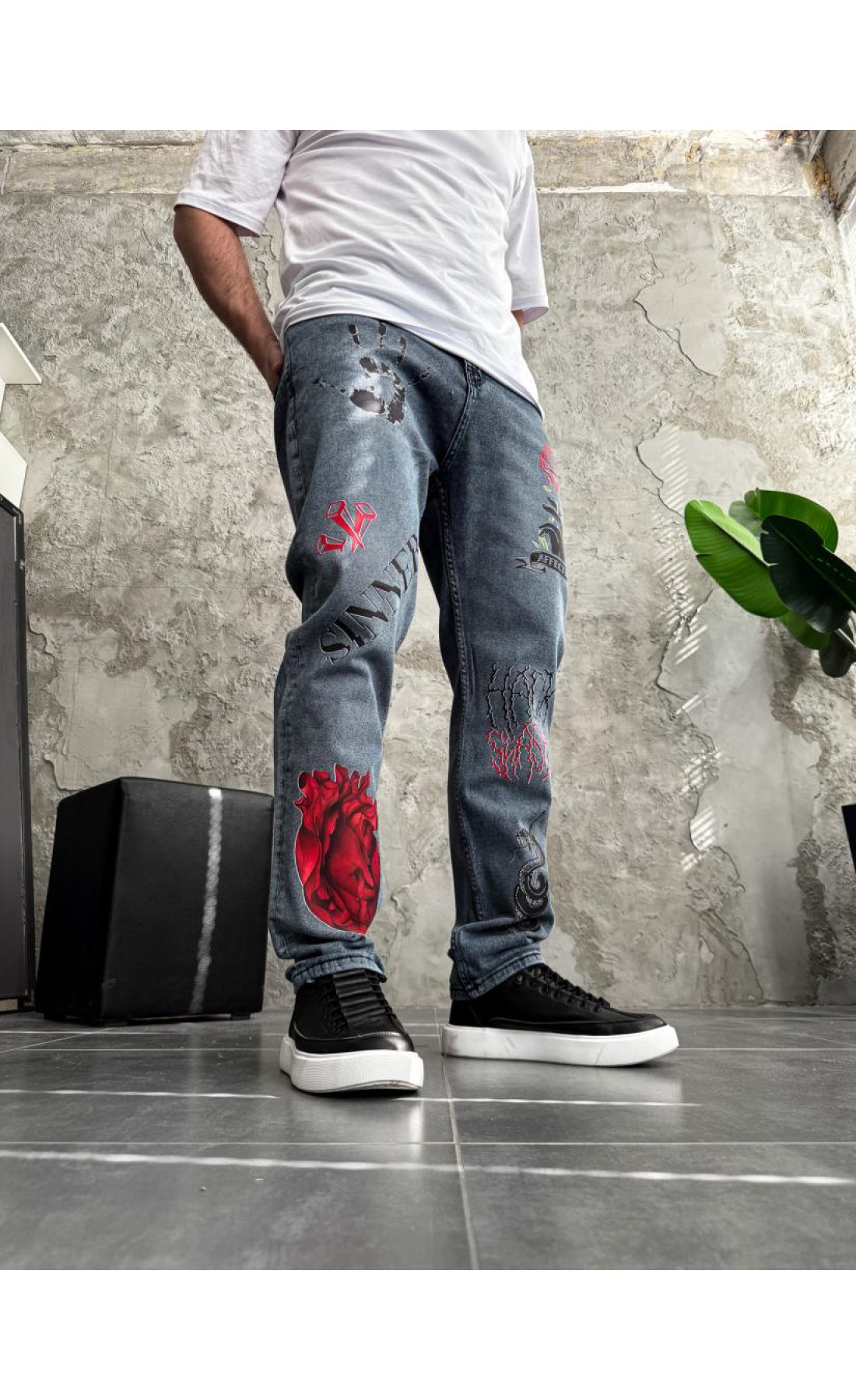 Джинси  осінь   синього кольору