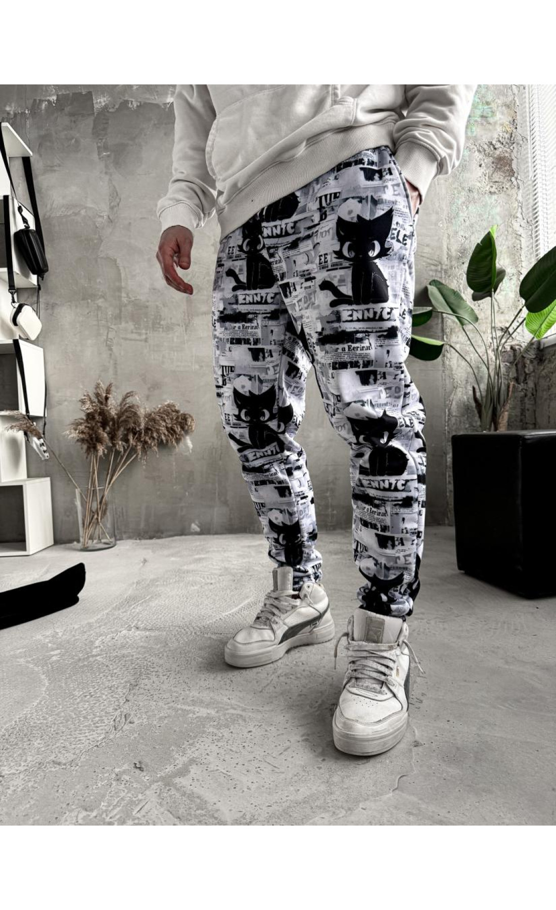 Утеплені спортивні штани чоловічі на флісі принт зима