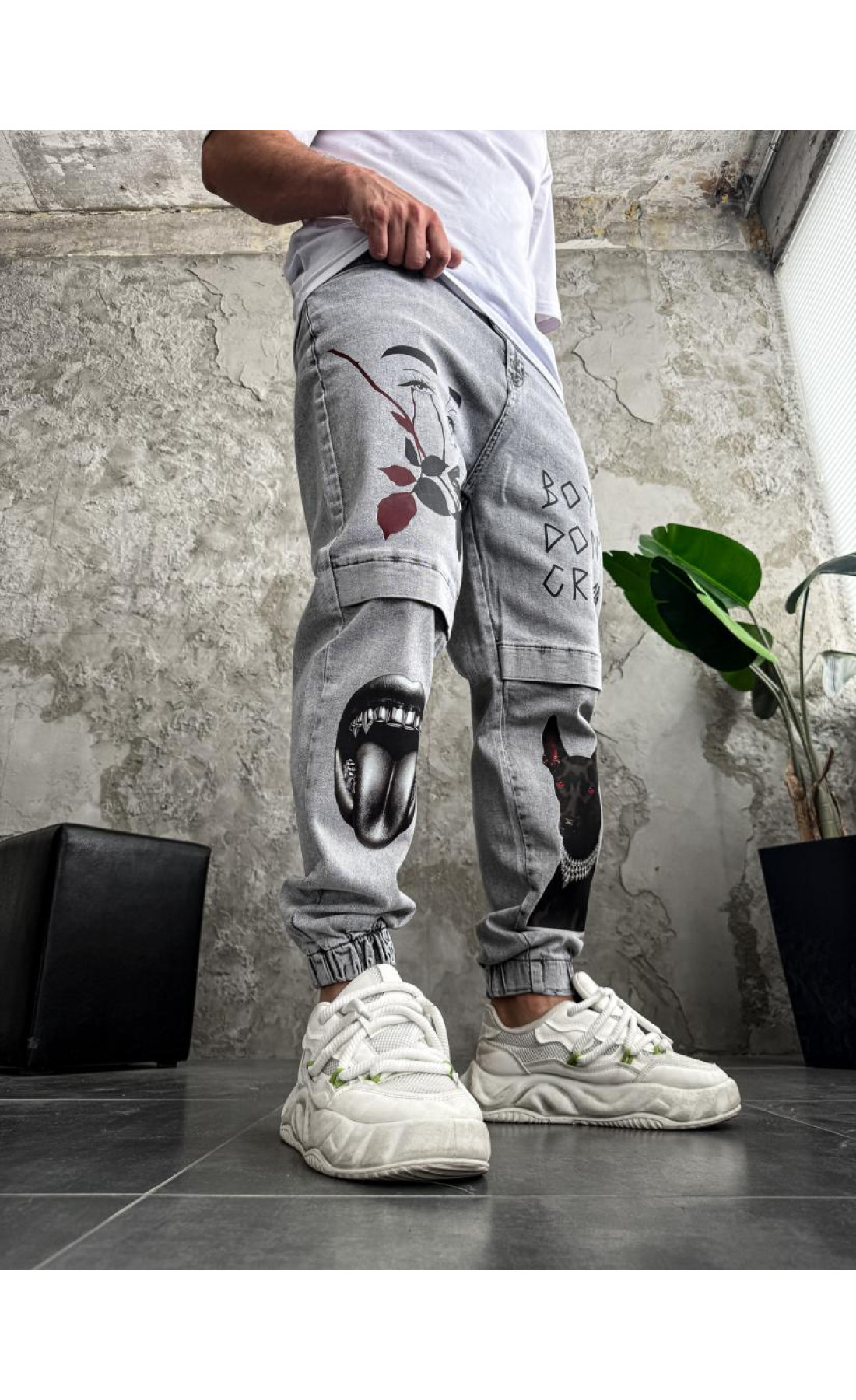 Джинси чоловічі   з принтом україна нова колекція