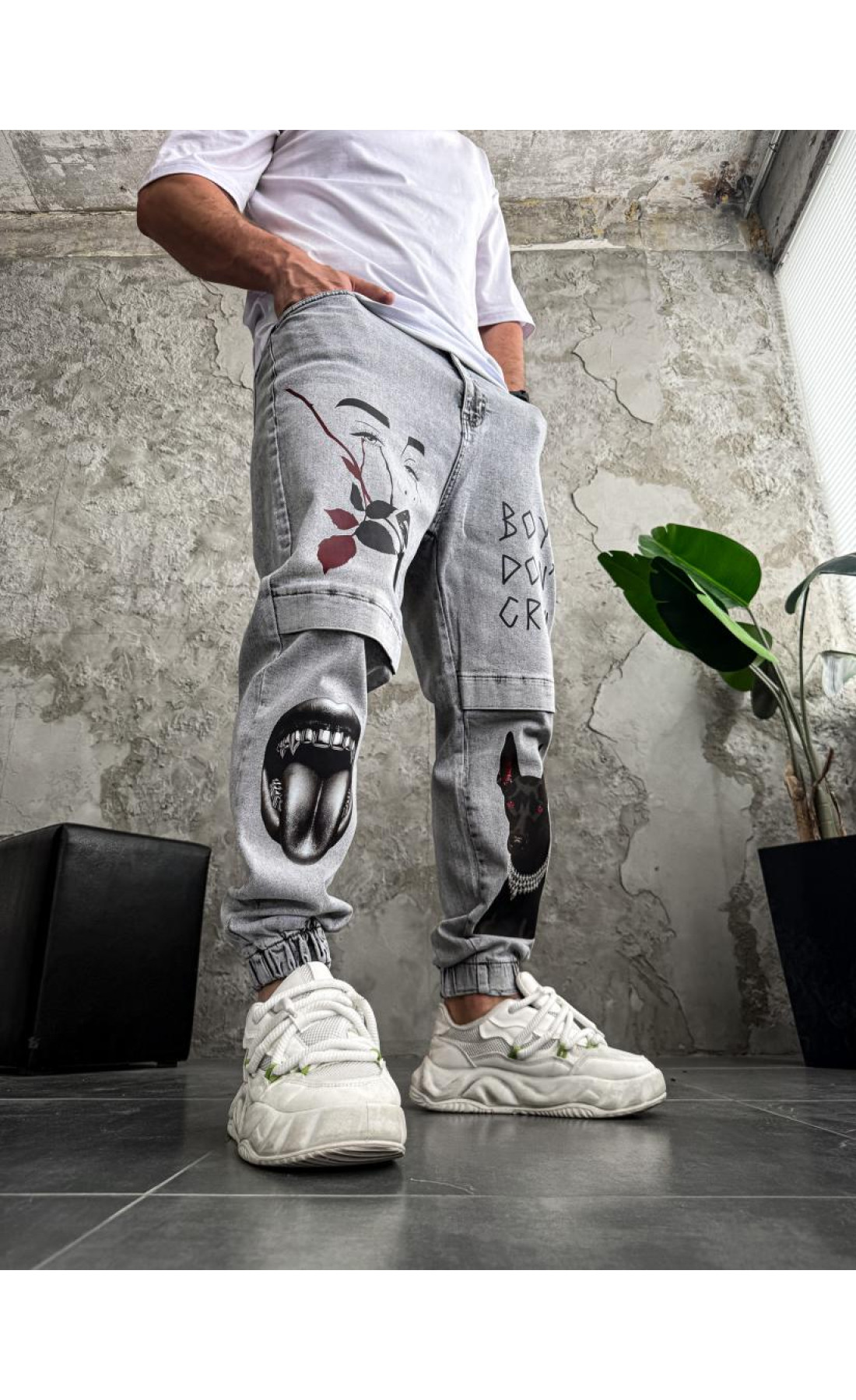 Джинси чоловічі   з принтом україна нова колекція