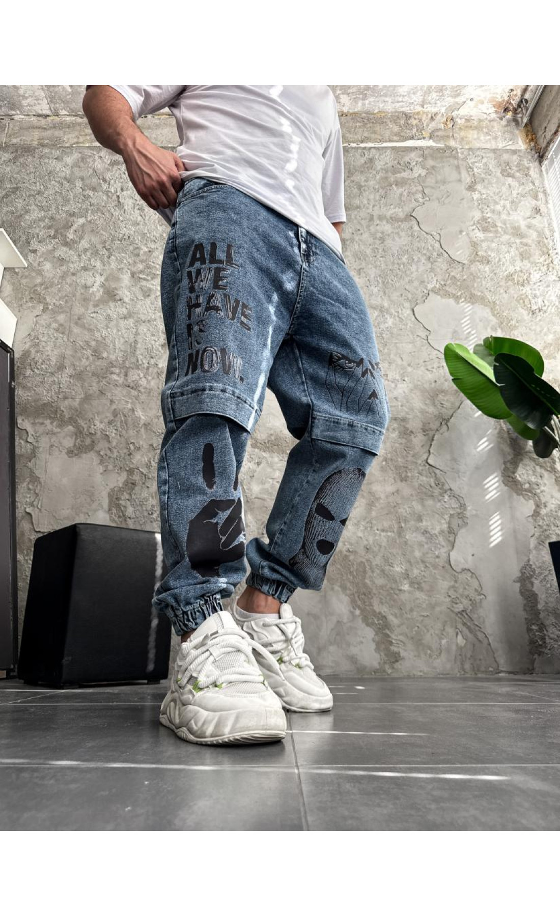 Джинси  осінь   синього кольору