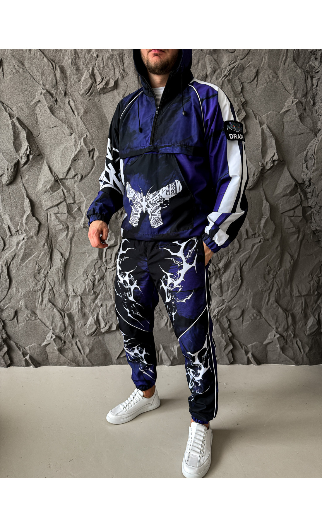 Чоловічий спортивний костюм модний стильний анорак джогери