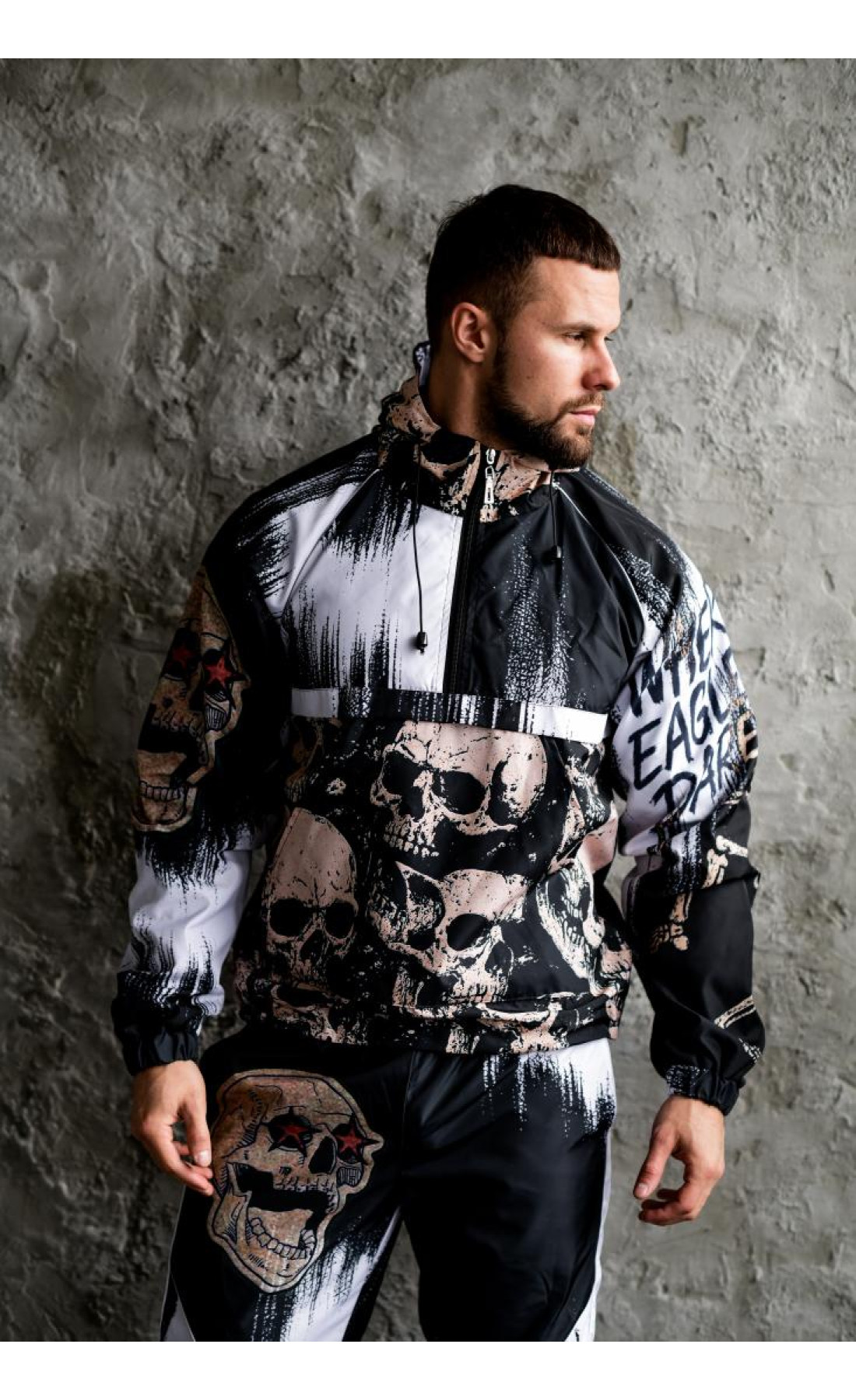 Чоловічий спортивний костюм модний стильний анорак джогери