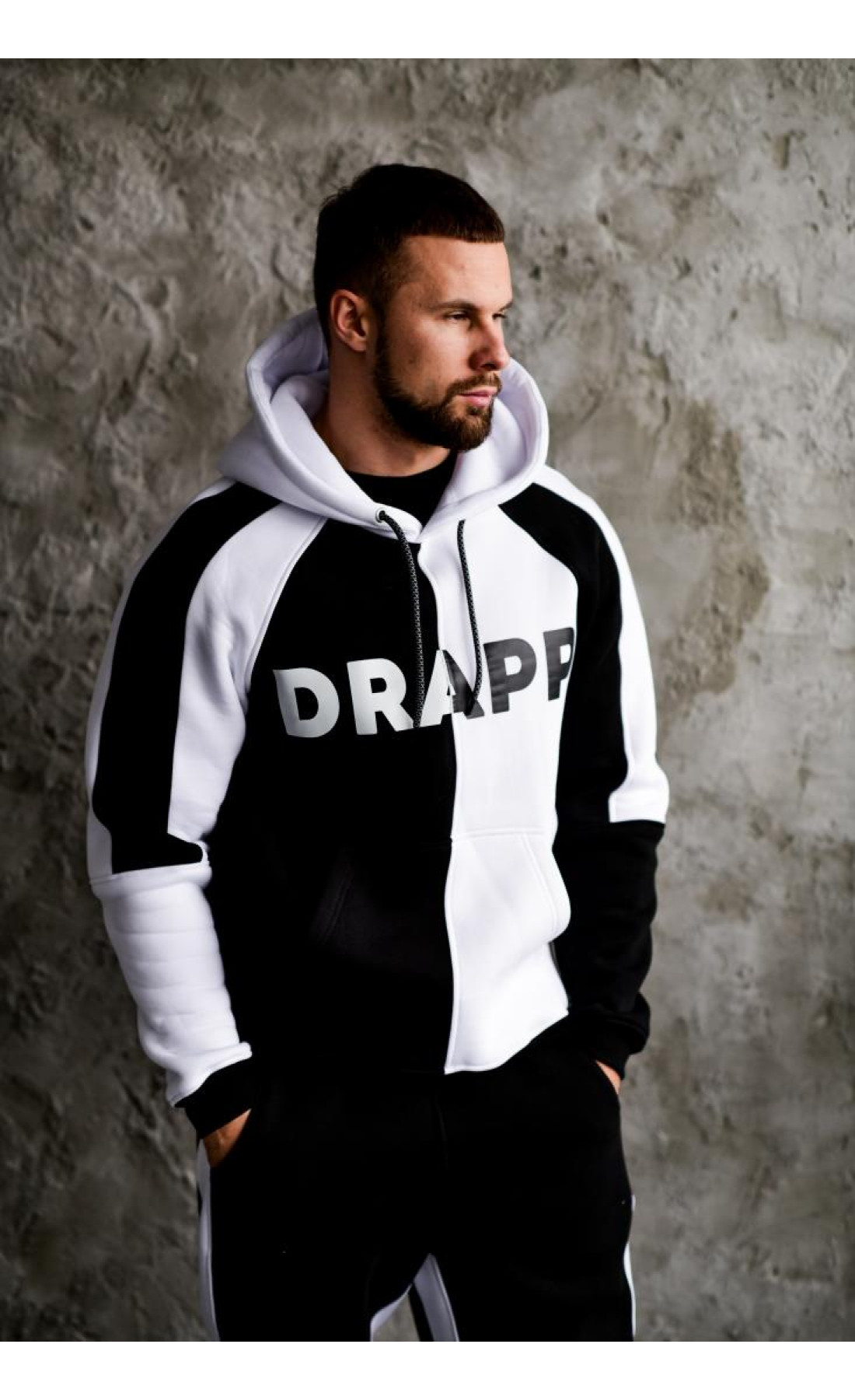 Спортивний костюм утеплений стильний худі штани з принтом осінь зима