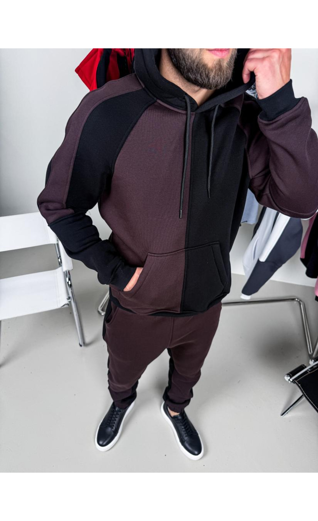 Костюм на флісі утеплений стильний модний осінь весна чоловічий