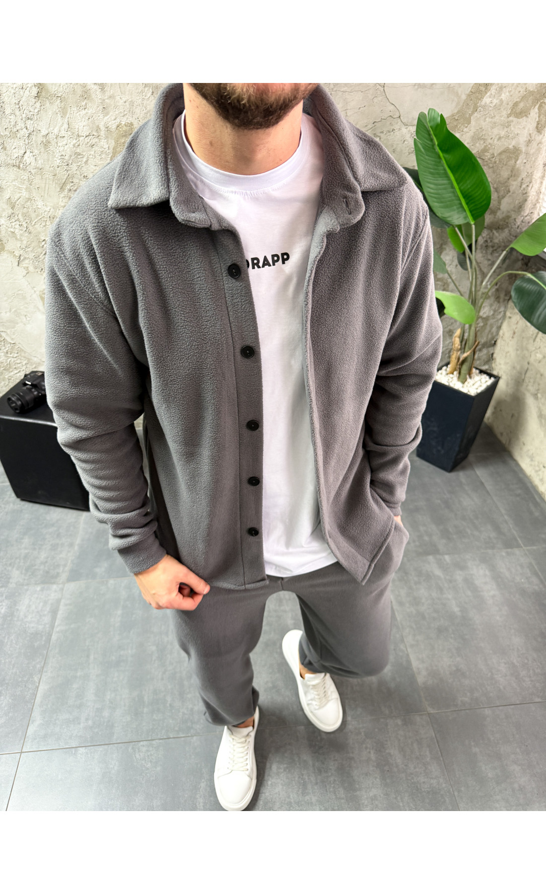 Костюм фліс колір стильний модний утеплений сорочка штани