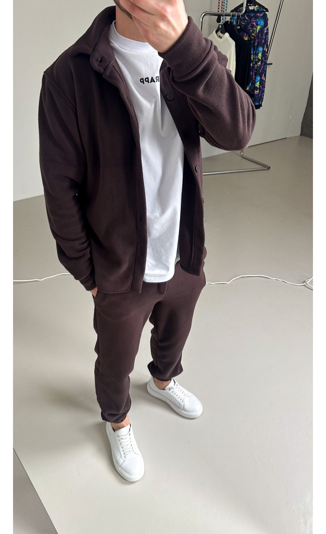 Костюм фліс колір стильний модний утеплений сорочка штани