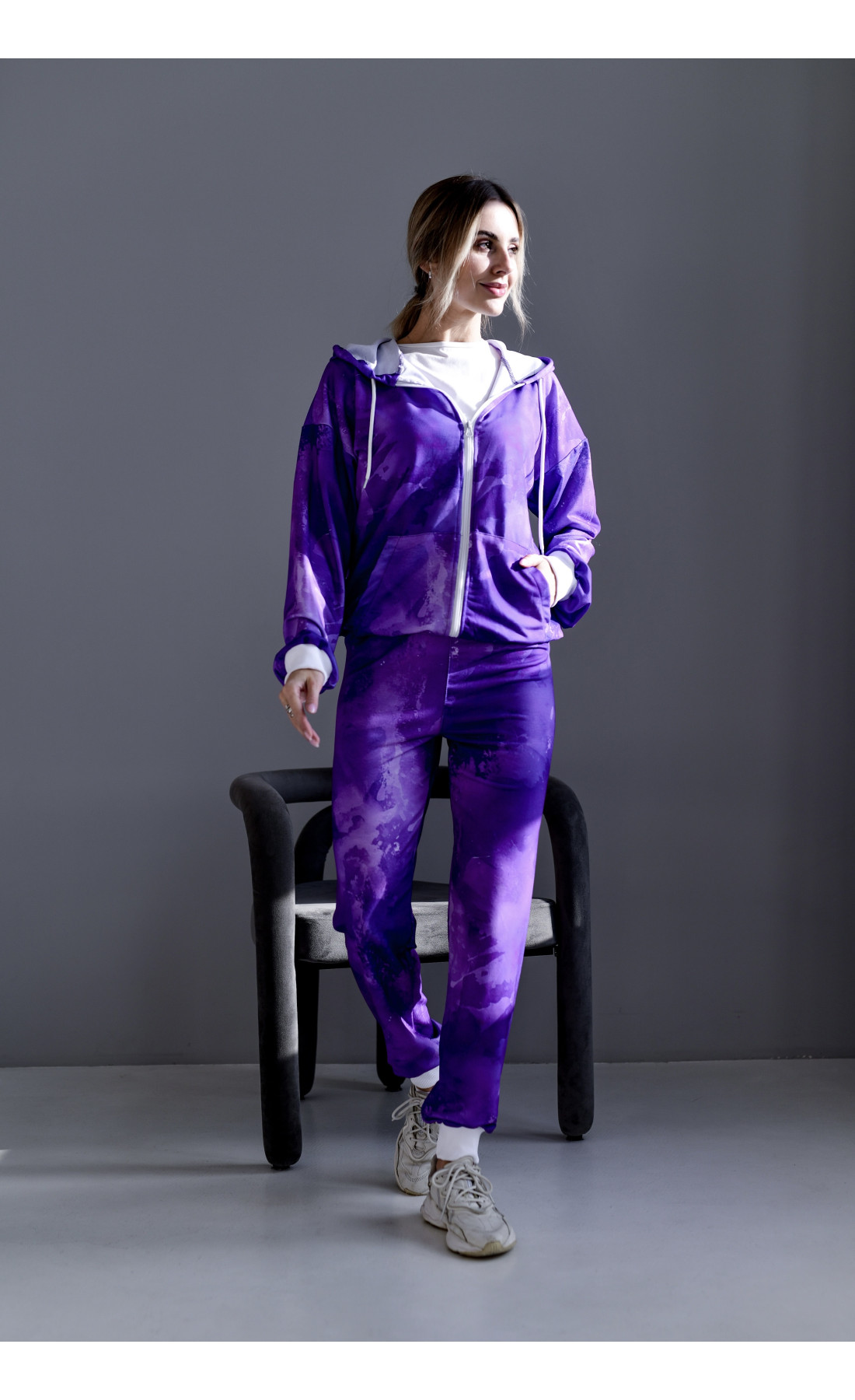 Жіночий спортивний костюм кофта штани осінь весна принтований колекція