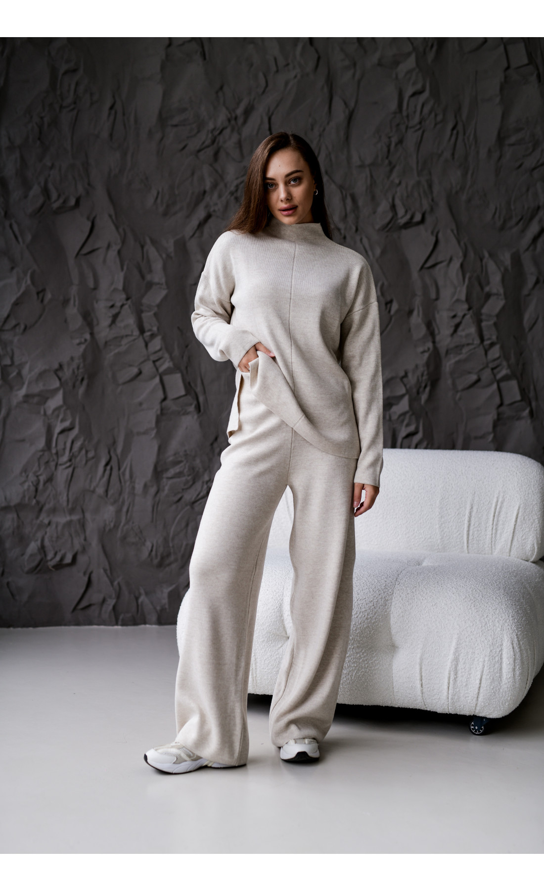 Костюм жіночий штани светр стильний модний осінь зима