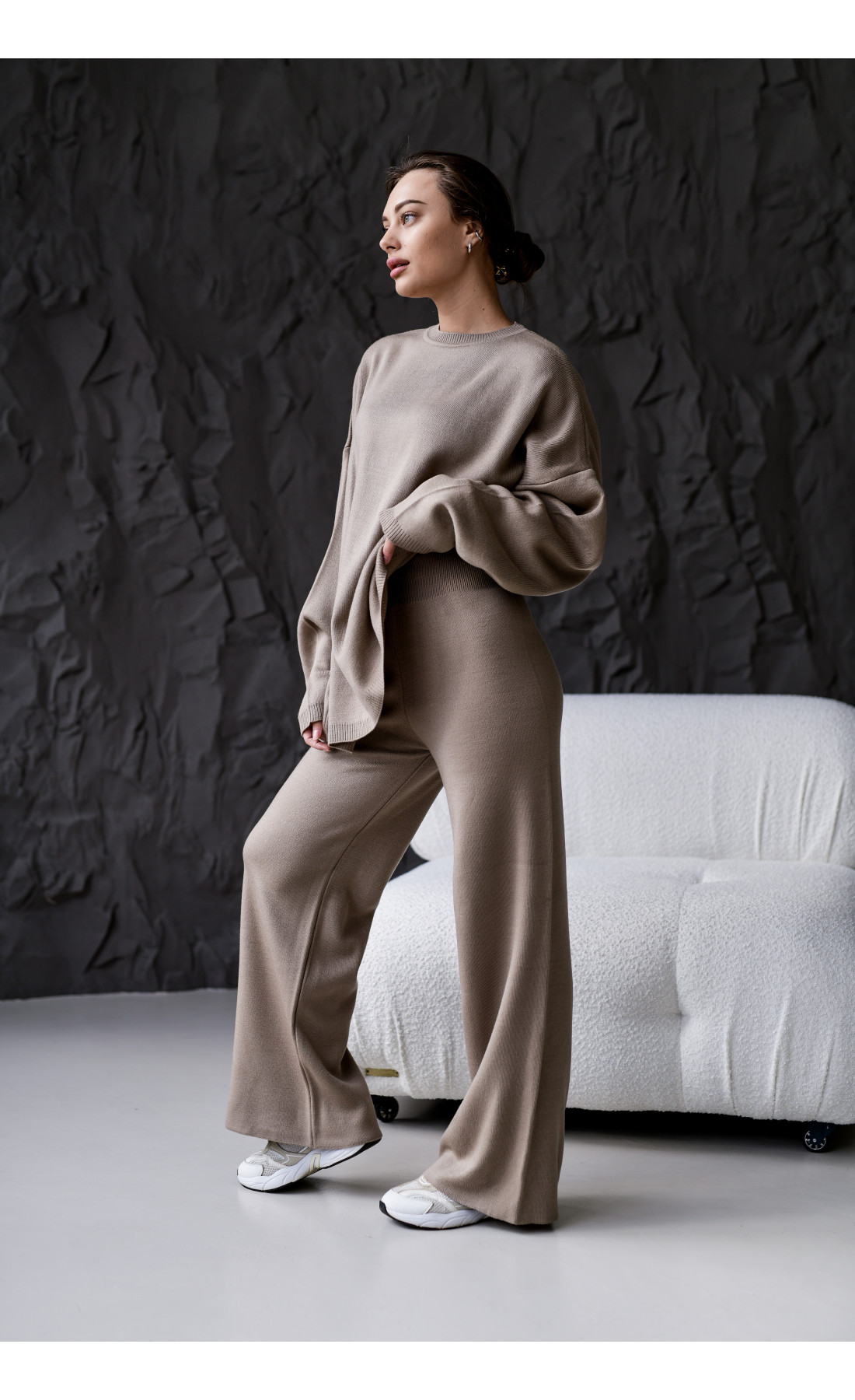 Костюм жіночий штани светр стильний модний осінь зима