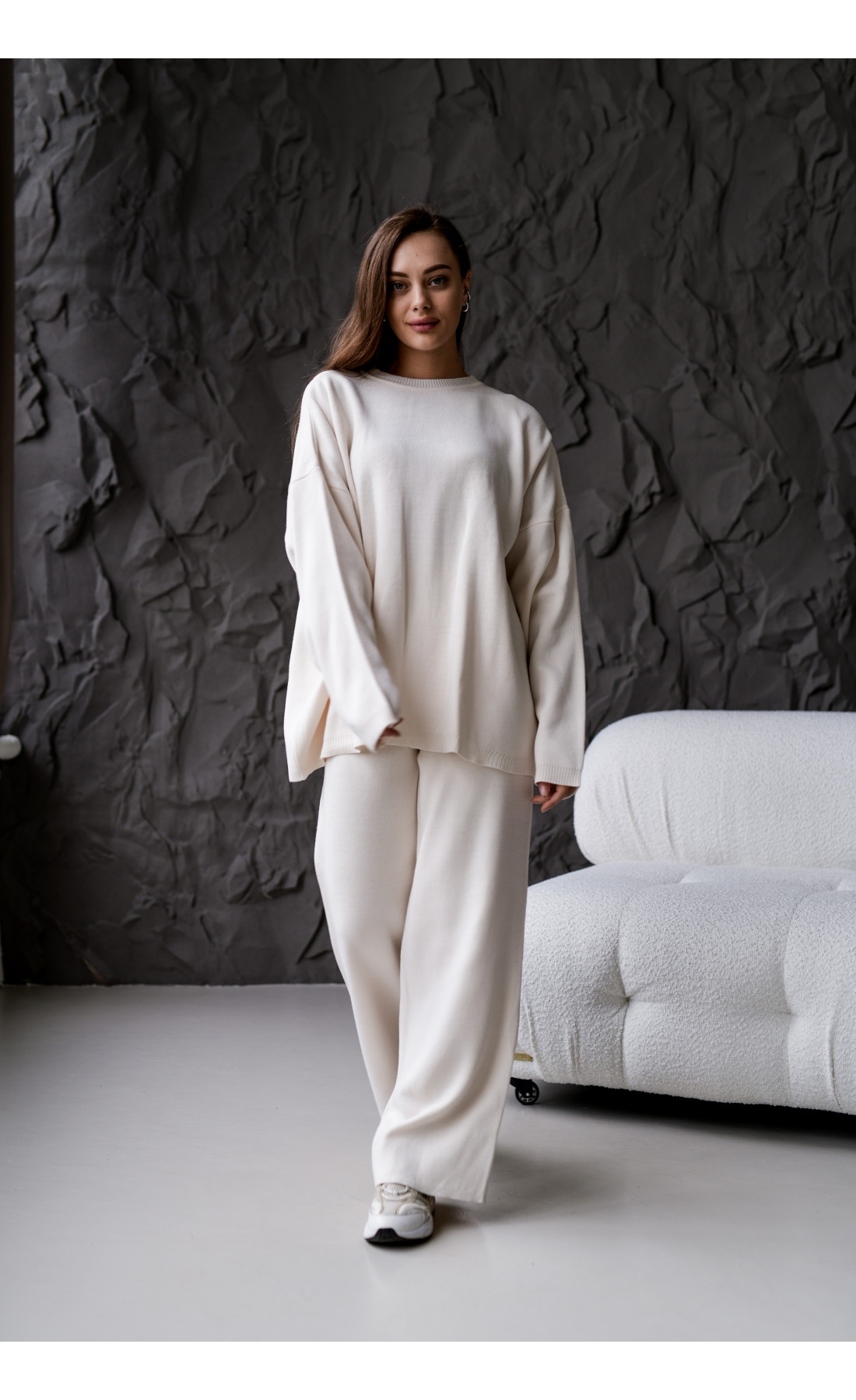 Костюм жіночий стильний бавовна поліестер еластан м'який до тіла