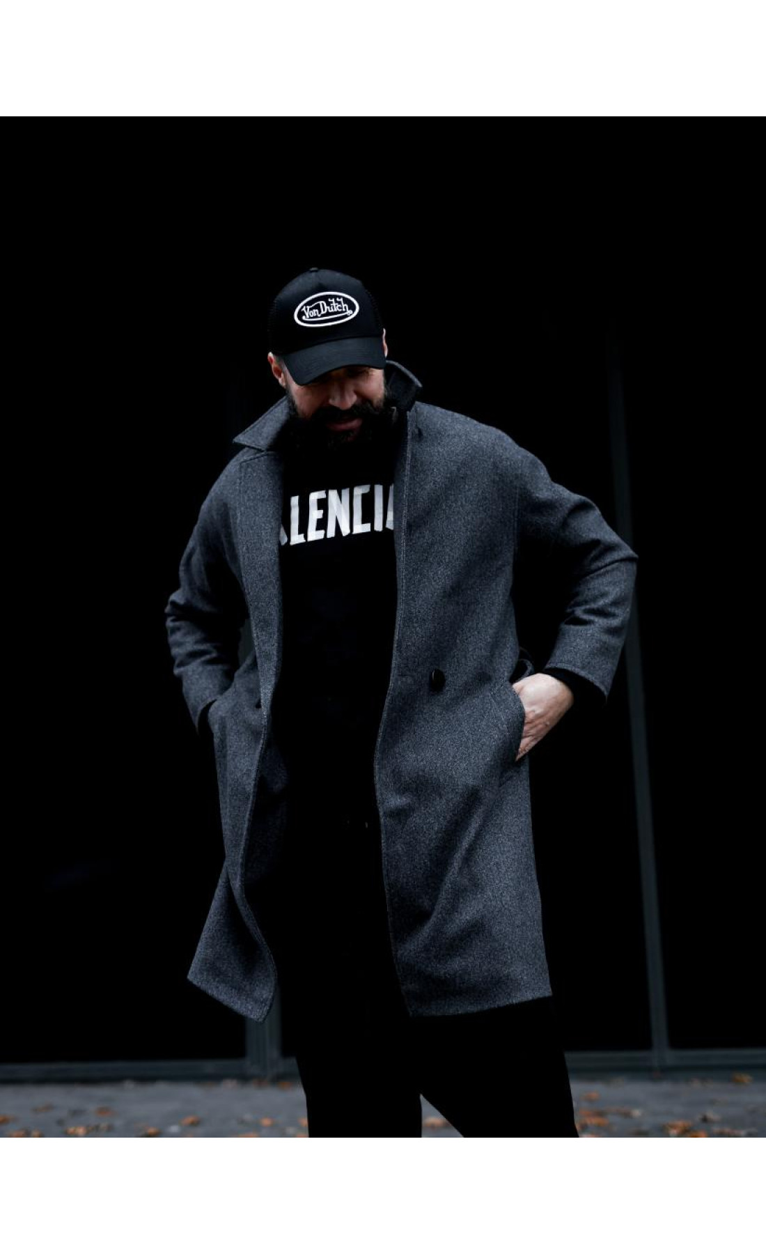 Пальто чоловіче сірого кольору довге осінь зима весна