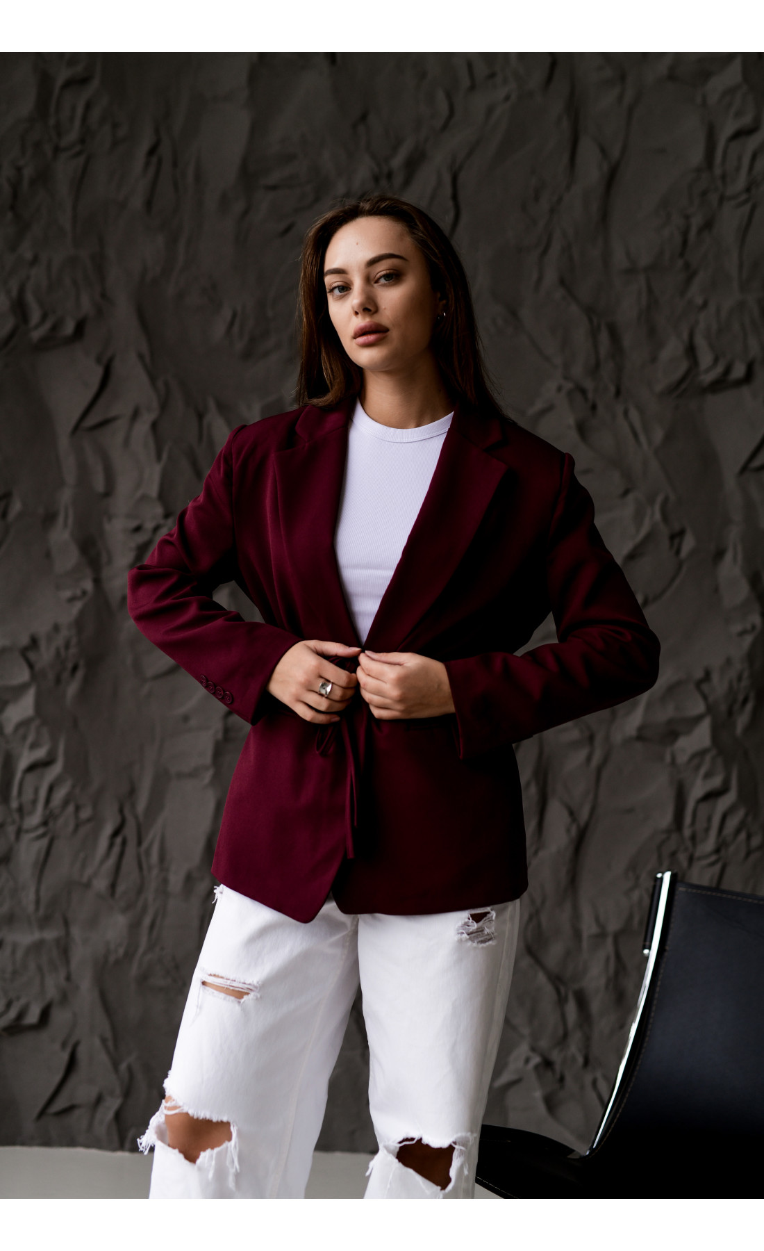 Жакет жіночий стильний модний осінь  вільна посадка