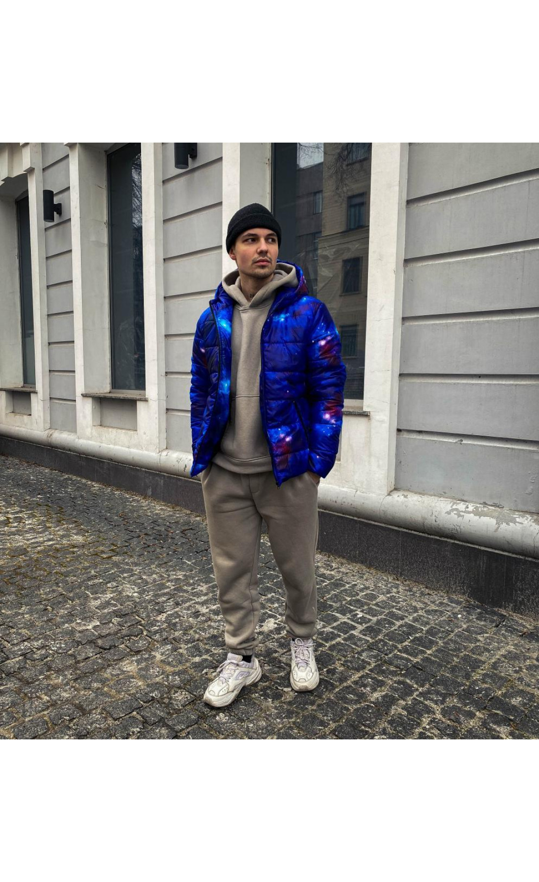 Демісезонна куртка чоловіча з принтом космос