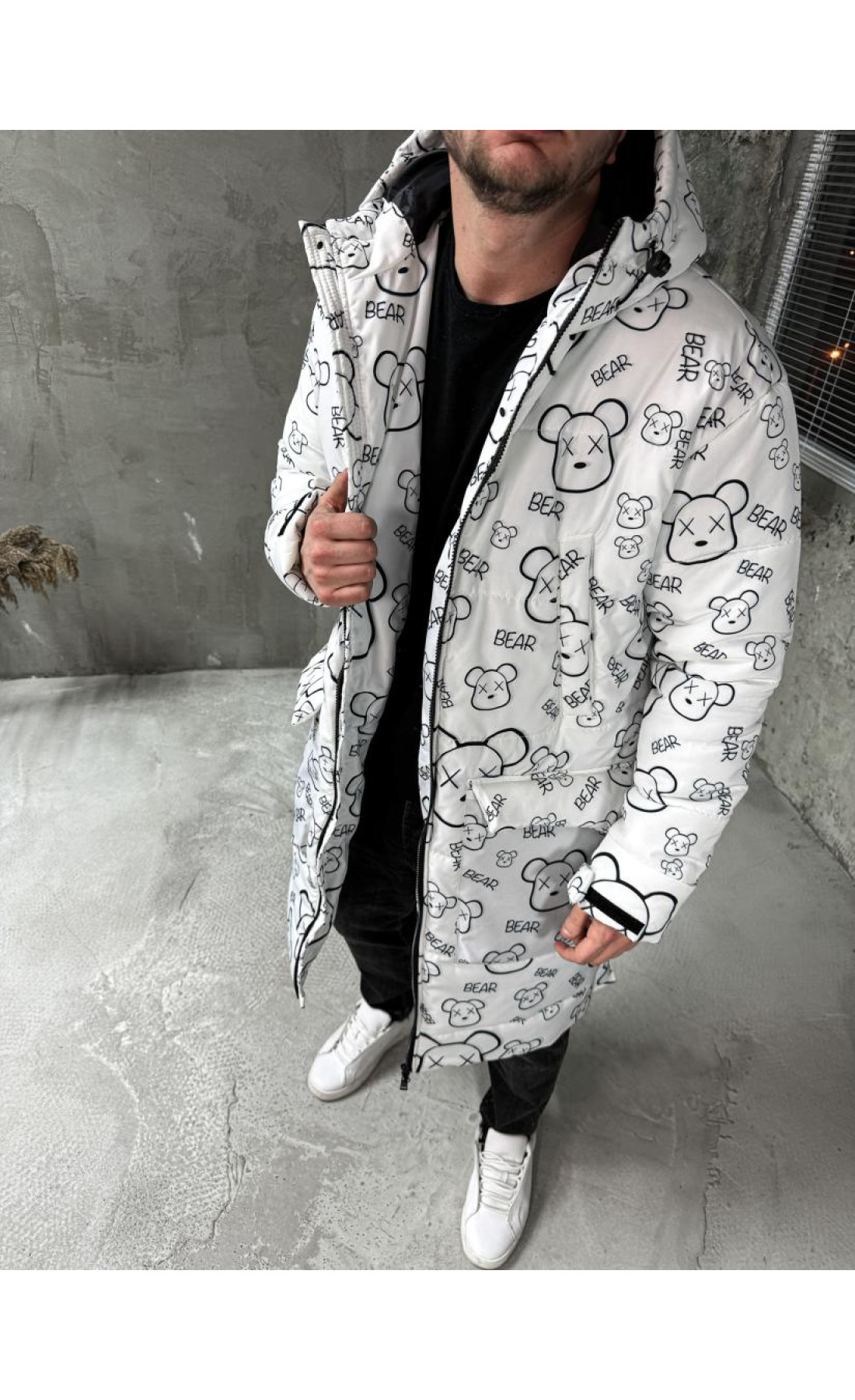 Куртка зимова з капюшоном чоловіча зима унісекс