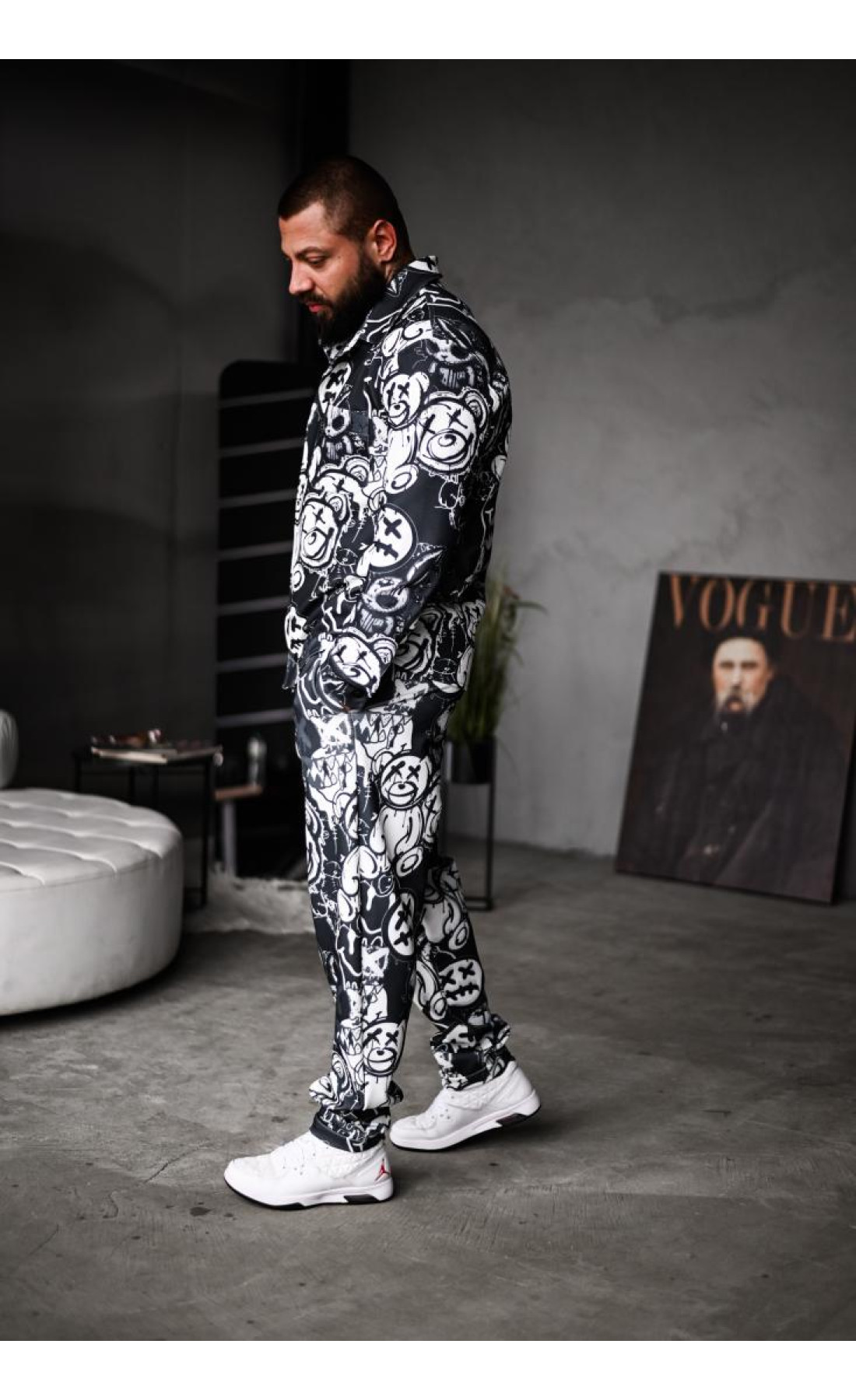 Костюм сорочка штани драпп drape стильтний модний осінь весна  структурний котон