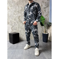 Костюм сорочка штани драпп drape стильтний модний осінь весна  структурний котон