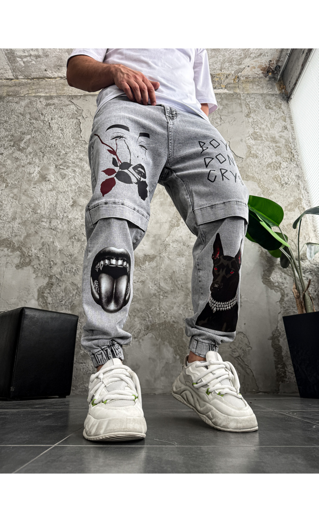 Джинси чоловічі   з принтом україна нова колекція