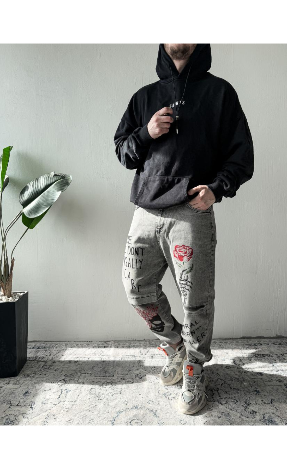 Джинси дтф чоловічі  джогери сірого кольори