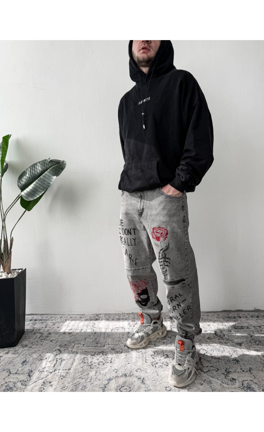 Джинси дтф чоловічі  джогери сірого кольори