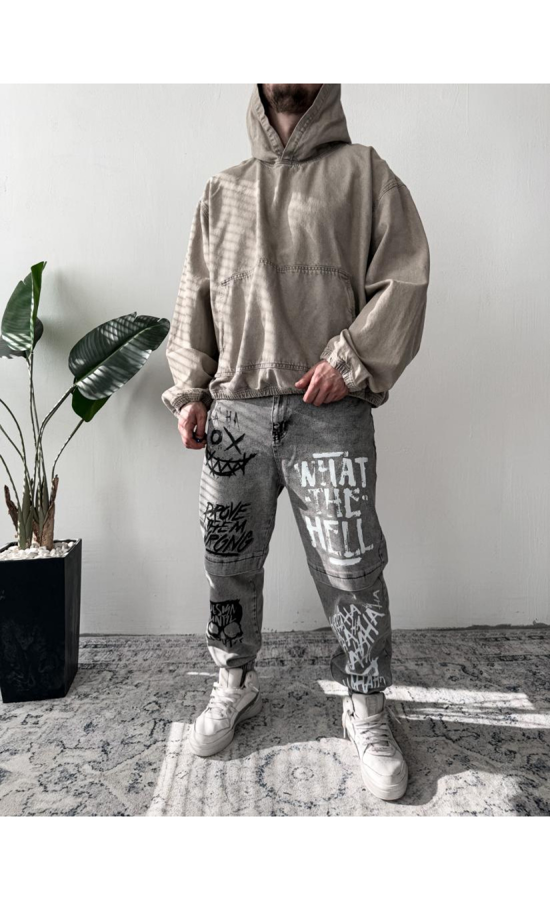 Джинси дтф чоловічі  джогери сірого кольори