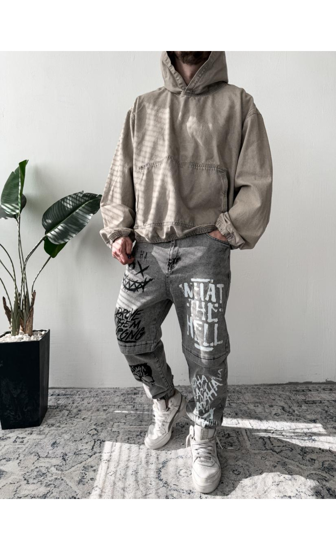 Джинси дтф чоловічі  джогери сірого кольори