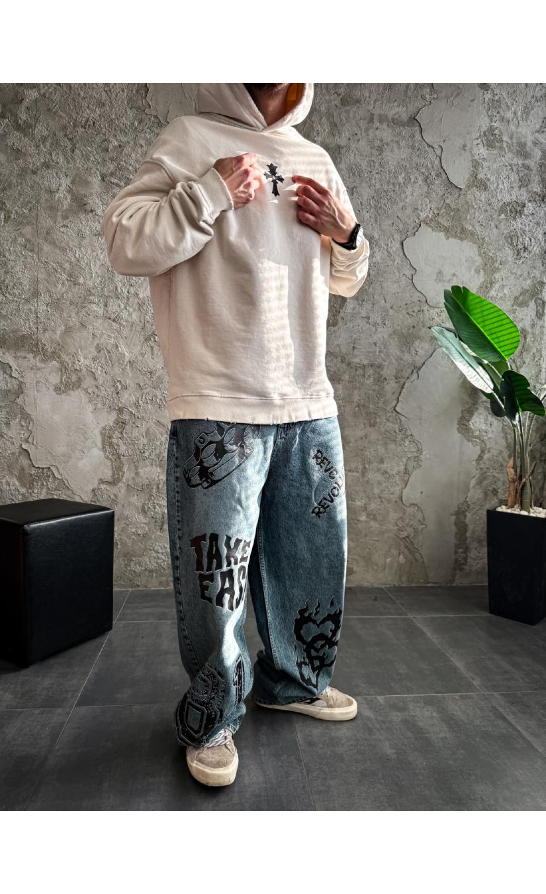 Джинси з принтом   сезон осінь зима  drapp