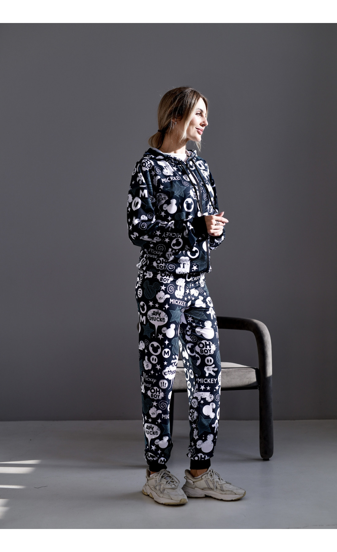 Жіночий спортивний костюм кофта штани осінь весна принтований колекція