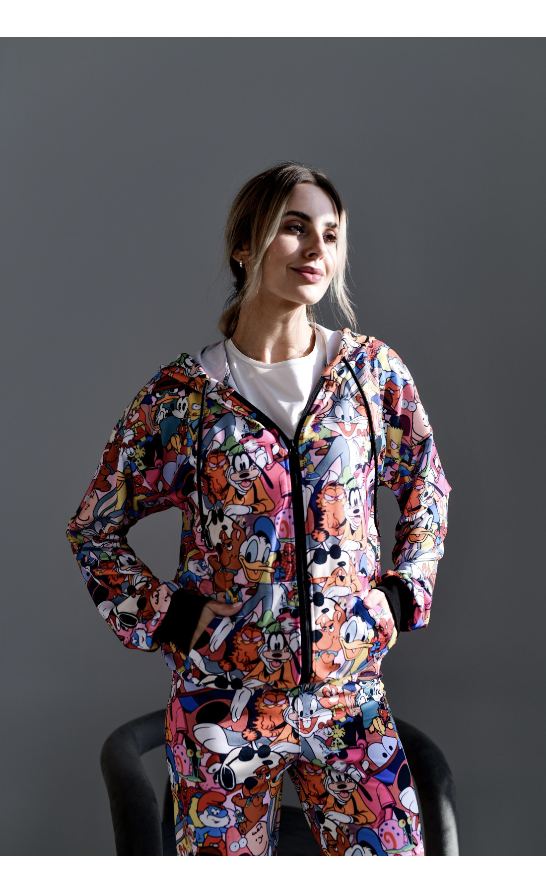 Жіночий спортивний костюм кофта штани осінь весна принтований колекція