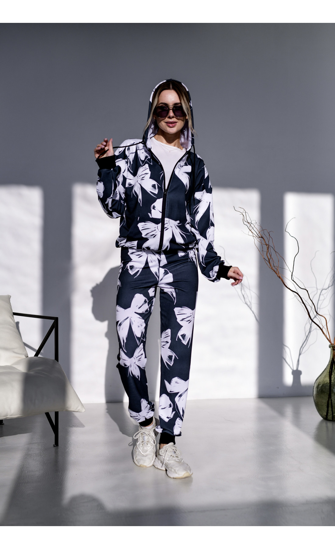 Жіночий спортивний костюм кофта штани осінь весна принтований колекція