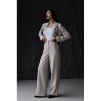 Класичний костюм жіночий стильний жакет штани костбмна тканина