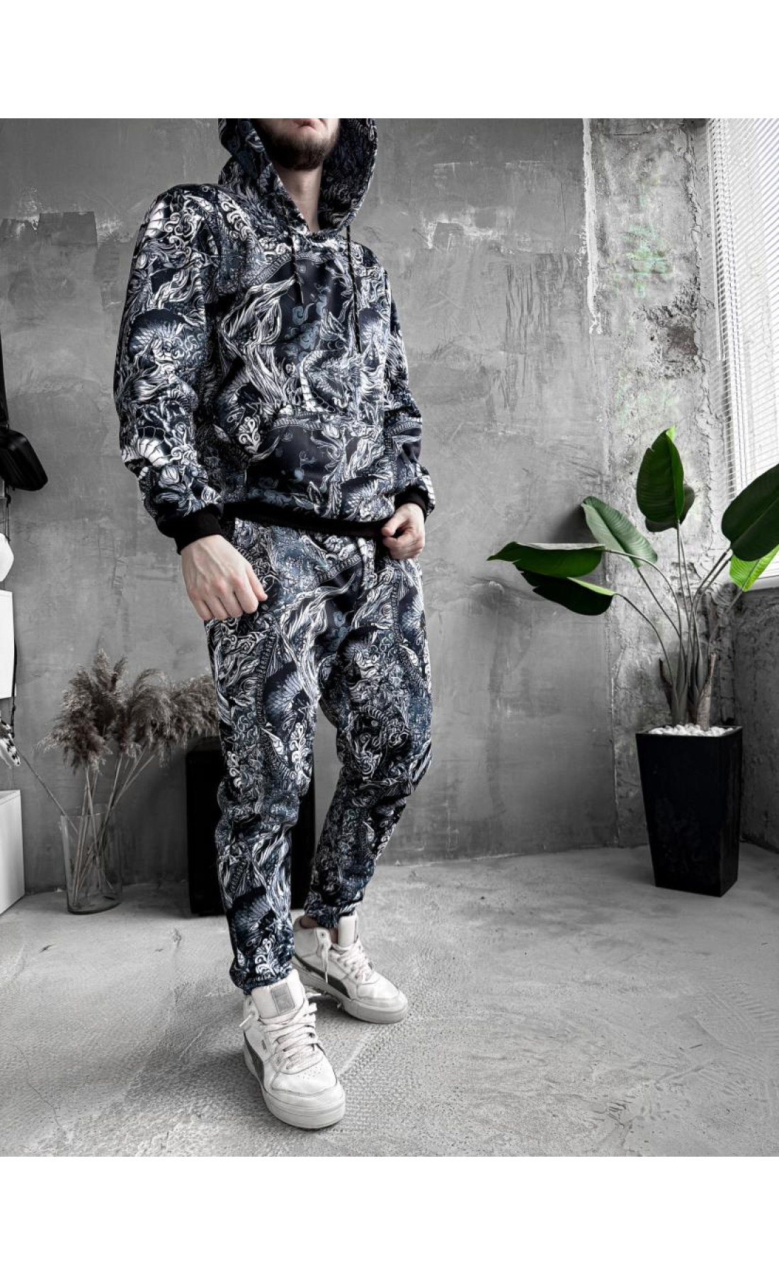 Спортивний костюм на флісі чоловічий худі штани зима весна осінь